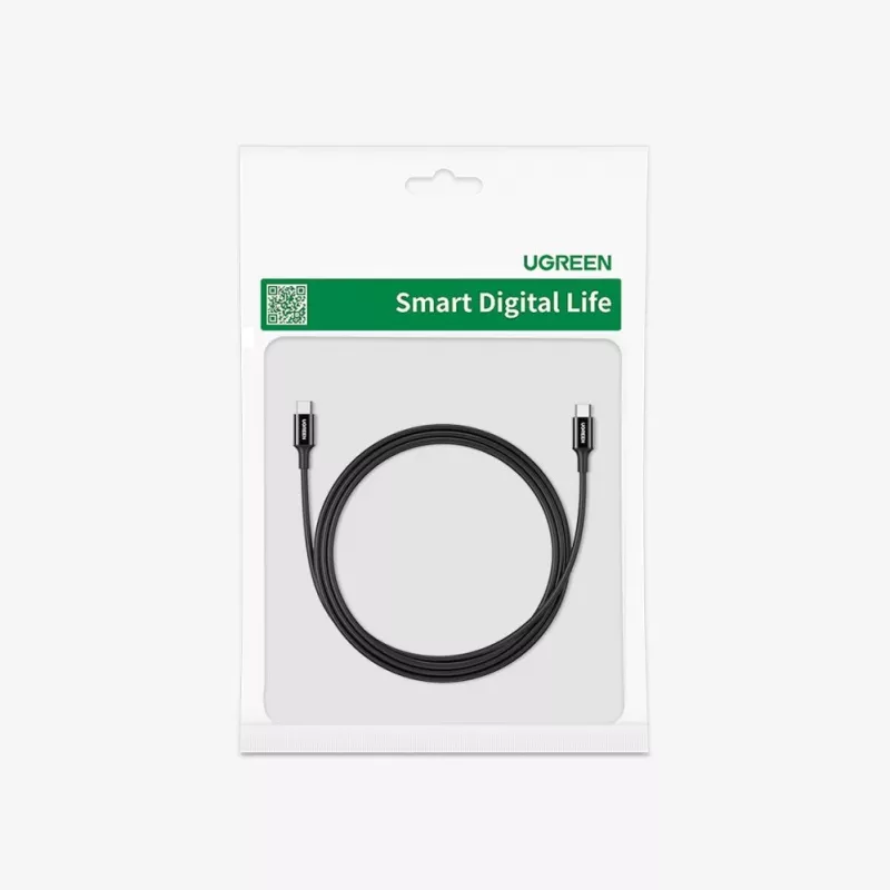 UGREEN US300 USB-C naar USB-C kabel 480Mbps 5A 1m zwart