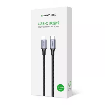UGREEN US316 USB-C naar USB-C kabel 100W 5A 480Mbps 1m zwart