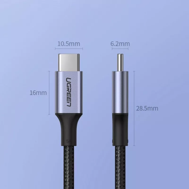 UGREEN US316 USB-C naar USB-C kabel 100W 5A 480Mbps 1m zwart