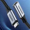UGREEN US372 USB-C naar USB-C kabel 100W 5A 10Gbps 0,5m grijs