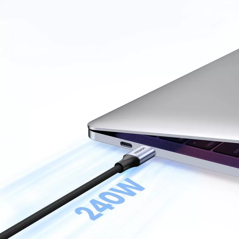 UGREEN US535 USB-C naar USB-C PD-kabel 240W 5A 1m - grijs