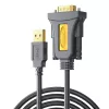 UGREEN USB 2.0 naar RS-232 seriële adapterkabel (USB-A stekker naar DB9 stekker) - zwart, 1,5 m