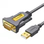 UGREEN USB 2.0 naar RS-232 seriële adapterkabel (USB-A stekker naar DB9 stekker) - zwart, 1,5 m