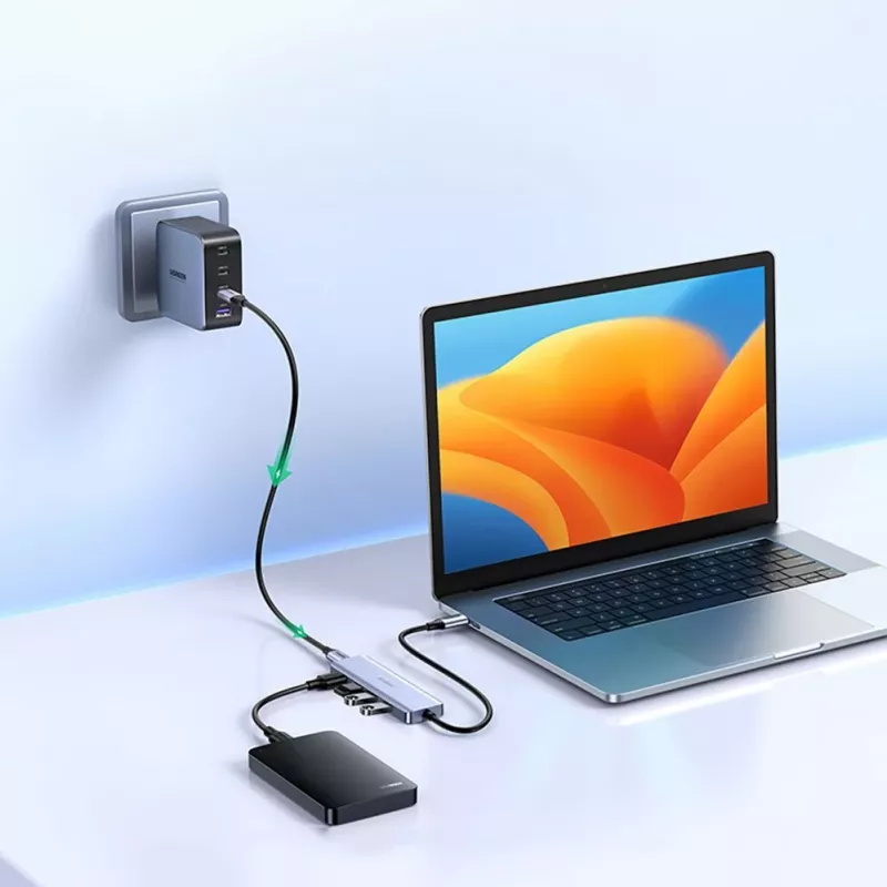 UGREEN USB 3.0 hub 4-poorts met 1m kabel - zwart (CM219)