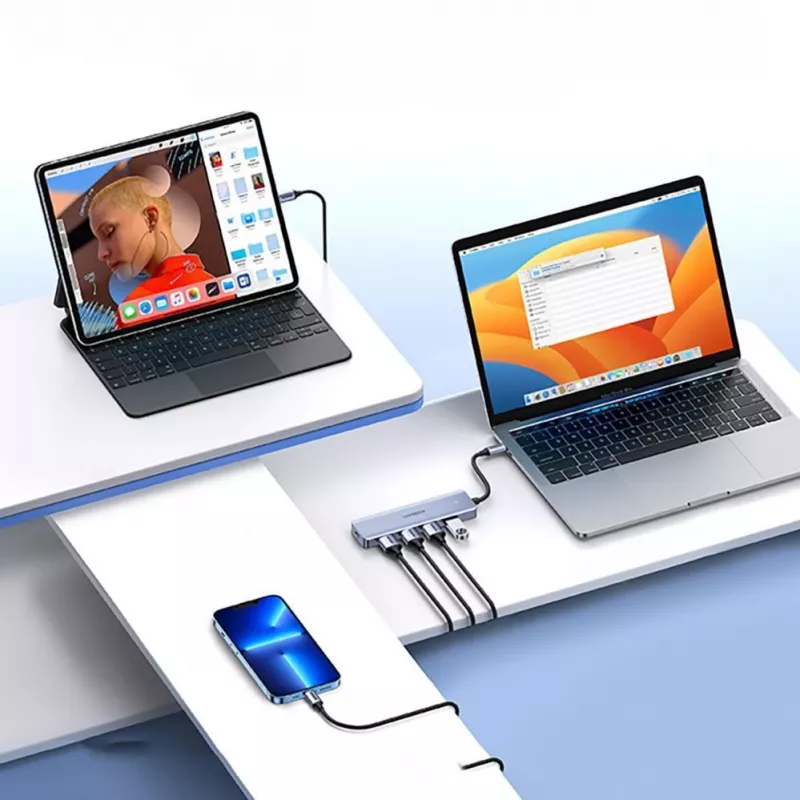 UGREEN USB 3.0 hub 4-poorts met 1m kabel - zwart (CM219)