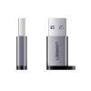UGREEN USB 3.0 stekker naar Type-C 3.1 bus adapter, gegevensoverdracht en opladen, Space Gray