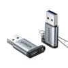 UGREEN USB 3.0 stekker naar Type-C 3.1 bus adapter, gegevensoverdracht en opladen, Space Gray
