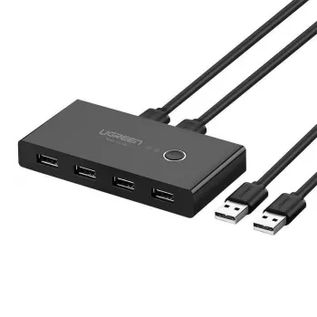 Ugreen USB 3.2 Gen 1 switchbox 4-poorts USB-hub voor twee computers zwart (US216 30768)
