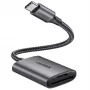 UGREEN USB-C Kaartlezer - Space Gray, SD & Micro SD, 5 Gbit/s