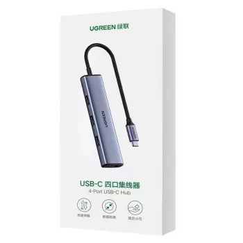 UGREEN USB-C hub 4-poorts USB 3.2 Gen 1 zilver