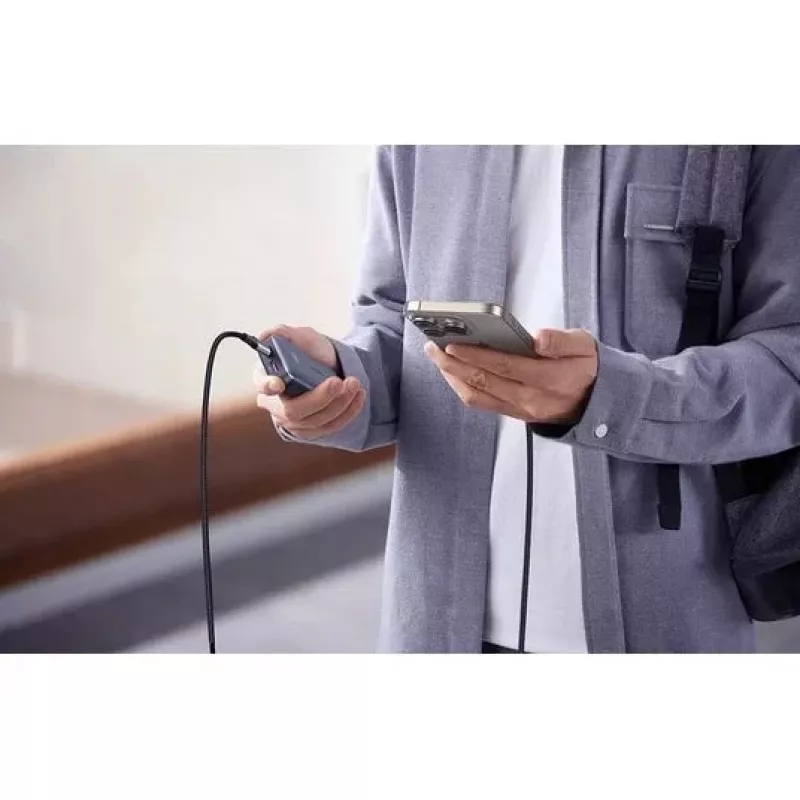 UGREEN USB-C naar USB-C oplaadkabel USB 2.0 240W PD 3.1, aluminium behuizing gevlochten, 2m grijs