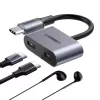 UGREEN USB Type-C dual-audio- en oplaadadapter (15W PD, 2-in-1-splitter)