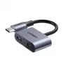 UGREEN USB Type-C dual-audio- en oplaadadapter (15W PD, 2-in-1-splitter)