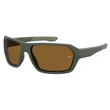 Under Armour UA-RECON-DLD heren polarized sport zonnebril - mat zwart/grijs - 64/15/125 mm