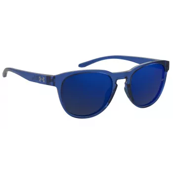 Under Armour unisex UASKYLAROXZF3 zonnebril - satin black montuur, grijze gepolariseerde glazen, 53/17/140 mm