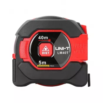 UNI-T LM-40T laserafstandsmeter 40m bereik, ±2mm nauwkeurigheid, IP54, verlicht lcd, oppervlakte/volume/pythagoras, 20 metingen
