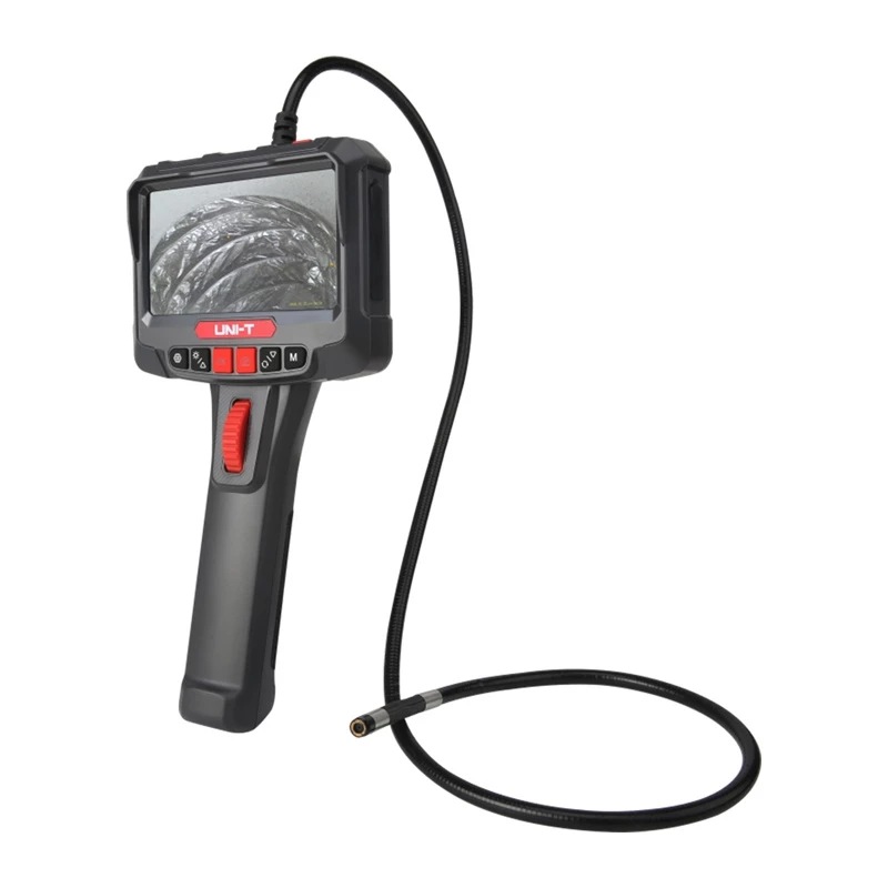 UNI-T UT663B-3m industriële inspectiecamera (boroscoop), 5,0 inch scherm, 1080p, 180° draaibare kop, 3 m stijve kabel, IP67, 8 LED's, 3000 mAh