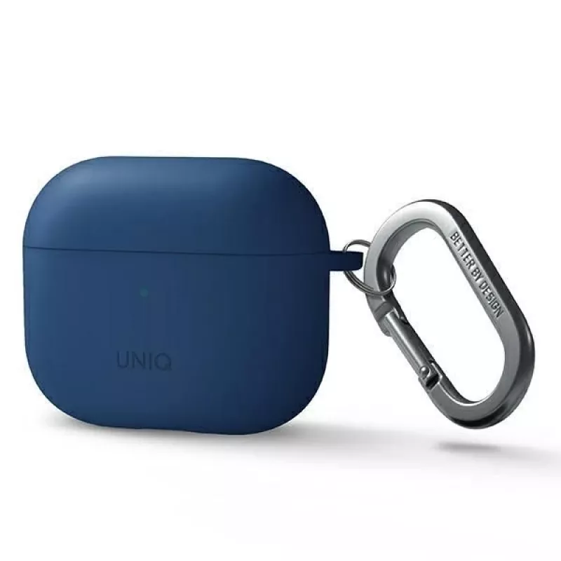 UNIQ Nexo Case voor AirPods 3 + Ear Hooks silicone - blauw