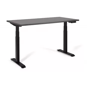 UNIQUE ACTIVE I Elektrisch in hoogte verstelbaar bureau 140x70 cm Zwart