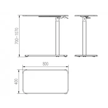 UNIQUE LAPTOP DESK hoogteverstelbaar bureau/tafel zwart