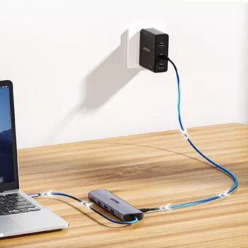 Unitek 4-poorts USB 3.0 hub met 30cm kabel, grijs