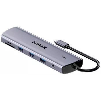 Unitek 4-poorts USB 3.0 hub met 30cm kabel, grijs