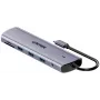 Unitek 4-poorts USB 3.0 hub met 30cm kabel, grijs