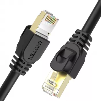 UNITEK Cat.7 SSTP ethernet-patchkabel RJ45, 0,5 m, grijs, 10 Gbit/s, 600 MHz, verguld