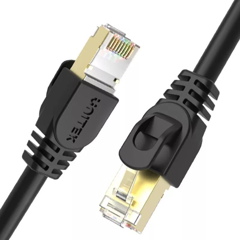 UNITEK Cat.7 SSTP ethernet-patchkabel RJ45, 0,5 m, grijs, 10 Gbit/s, 600 MHz, verguld