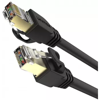 UNITEK Cat.7 SSTP ethernet-patchkabel RJ45, 0,5 m, grijs, 10 Gbit/s, 600 MHz, verguld
