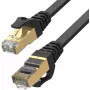 UNITEK Cat.7 SSTP platte Ethernet-patchkabel 1m zwart RJ45 10Gbps 600MHz