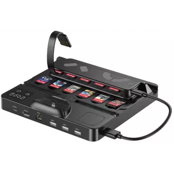 UNITEK Oplaadstation voor Nintendo Switch met Switch & kaartlezer