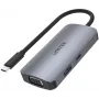 Unitek D1051A USB-C hub met 1x USB 3.0, VGA, 2x HDMI, Power Delivery en MST