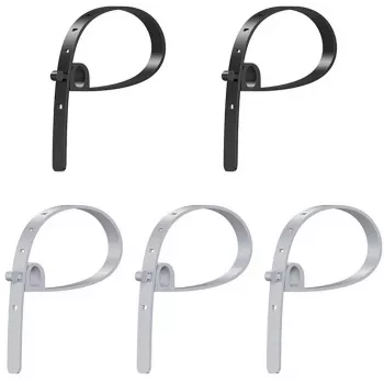 UNITEK FlexiTie Siliconen Kabelbinder Set, Zwart/Grijs