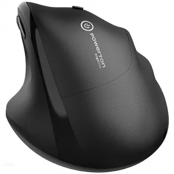 UNITEK Powerton ERGO CLOE draadloze muis – zwart, 1600 DPI, ergonomisch ontwerp voor rechtshandigen
