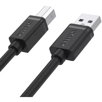 UNITEK USB 2.0 Type-A stekker naar Type-B stekker kabel 2m zwart