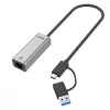 UNITEK USB-A/C 3.1 Gen 1 naar RJ45 2.5 Gigabit Ethernet-adapter U1313C