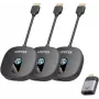 UNITEK draadloos HDMI 1080p AV-signaalzender systeem, 1 zender + 2 ontvangers, zwart