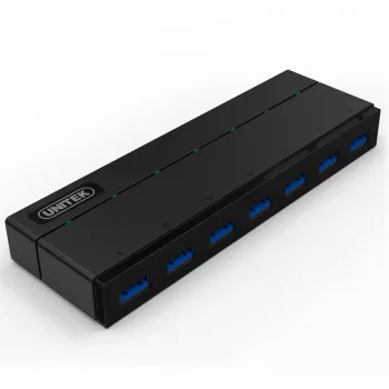 UNITEK Y-3184 7-poorts USB 3.0 hub met voeding en BC 1.2 laadfunctie