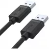 UNITEK Y-C442GBK USB 2.0 Type-A stekker naar Type-A stekker kabel 1,5 m zwart
