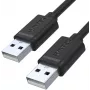 UNITEK Y-C442GBK USB 2.0 Type-A stekker naar Type-A stekker kabel 1,5 m zwart