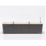 URBALIVE BERBERIS zelfbewaterende rechthoekige plantenbak 80 x 20 cm, grijs