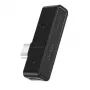 USAMS SJ386 Type-C+3.5mm Laad- & Audio-Adapter Zwart