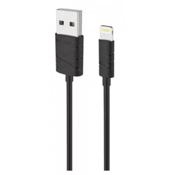 USAMS U-Gee USB naar Lightning datakabel en oplaadkabel 1m zwart