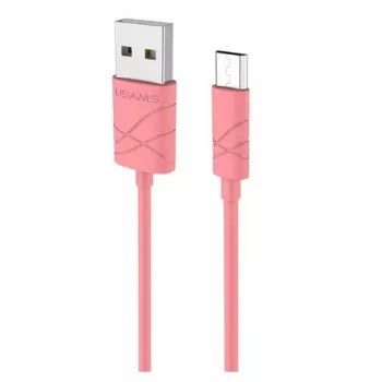 USAMS US-SJ039 U-Gee Pro PVC universele Micro USB naar USB data- & snellaadkabel 2A 1m rood