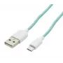 USAMS US-SJ098 USB-A naar Micro-USB oplaadkabel 1M cyaan