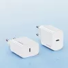 USAMS Yi Series T65 20W PD snellader met USB-C naar USB-C 60W kabel, wit (OYXLTZ01)