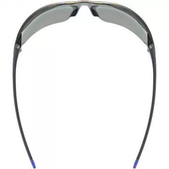 UVEX Equate Fietsbril, zwart/blauw mat/Spiegel blauw