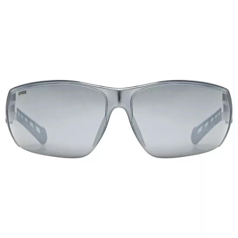 UVEX Equate fietsbril, wit mat / spiegel zilver