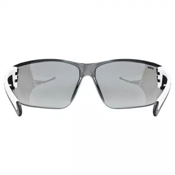 UVEX Equate fietsbril, wit mat / spiegel zilver